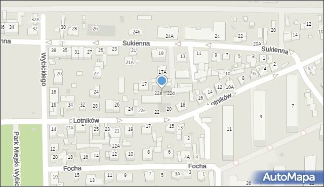 Nowy Dwór Mazowiecki, Lotników, 22b, mapa Nowy Dwór Mazowiecki