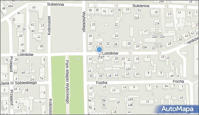 Nowy Dwór Mazowiecki, Lotników, 27A, mapa Nowy Dwór Mazowiecki
