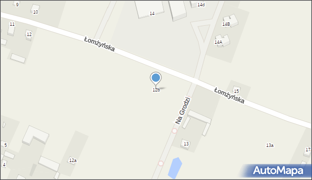 Nur, Łomżyńska, 12b, mapa Nur