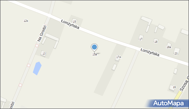Nur, Łomżyńska, 13a, mapa Nur