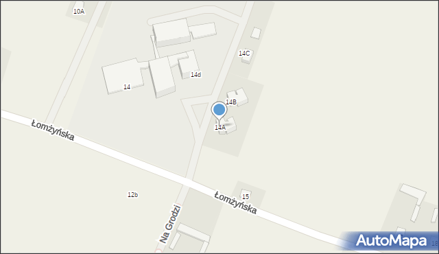 Nur, Łomżyńska, 14A, mapa Nur