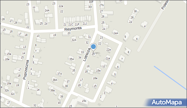 Oleśnica, Lotnicza, 20, mapa Oleśnica