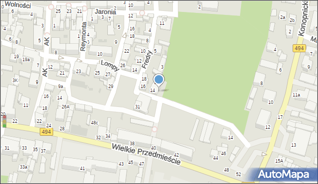 Olesno, Lompy Józefa, 20, mapa Olesno
