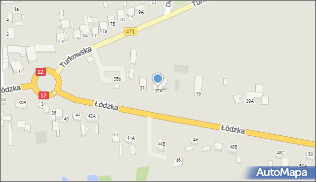 Opatówek, Łódzka, 37A, mapa Opatówek