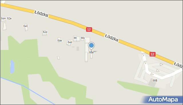 Opatówek, Łódzka, 66a, mapa Opatówek