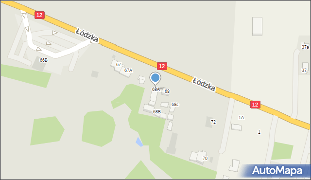 Opatówek, Łódzka, 68A, mapa Opatówek