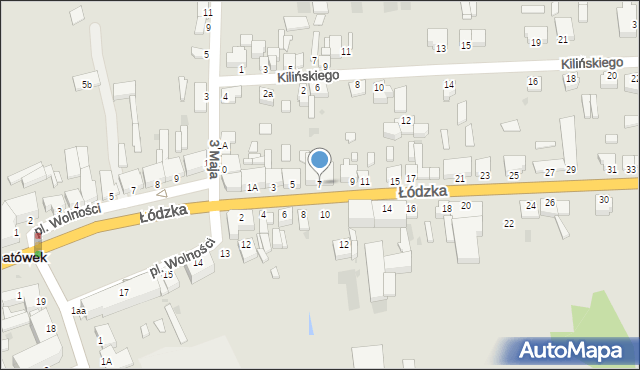 Opatówek, Łódzka, 7, mapa Opatówek