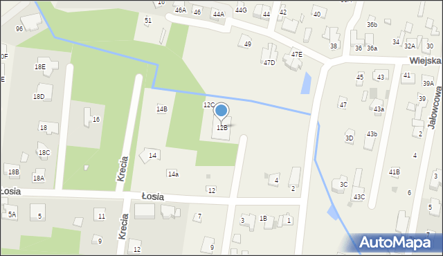 Otrębusy, Łosia, 12B, mapa Otrębusy