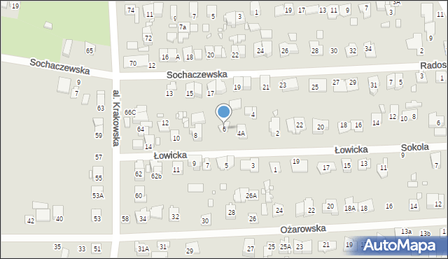 Piastów, Łowicka, 6, mapa Piastów