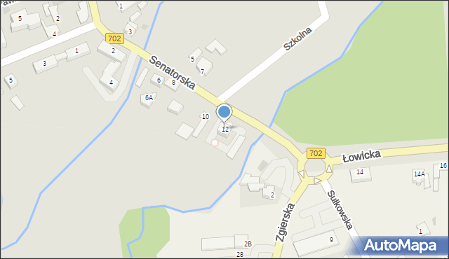 Piątek, Łowicka, 12, mapa Piątek