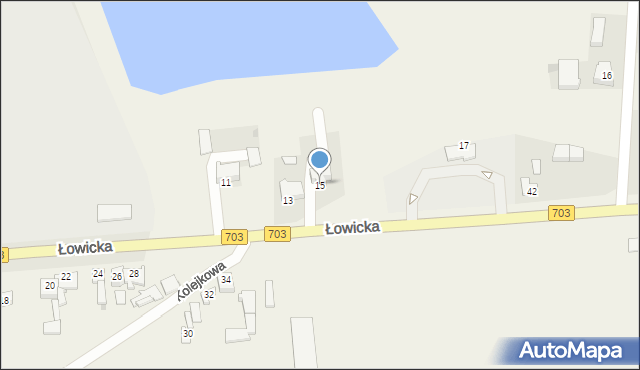 Piątek, Łowicka, 15, mapa Piątek