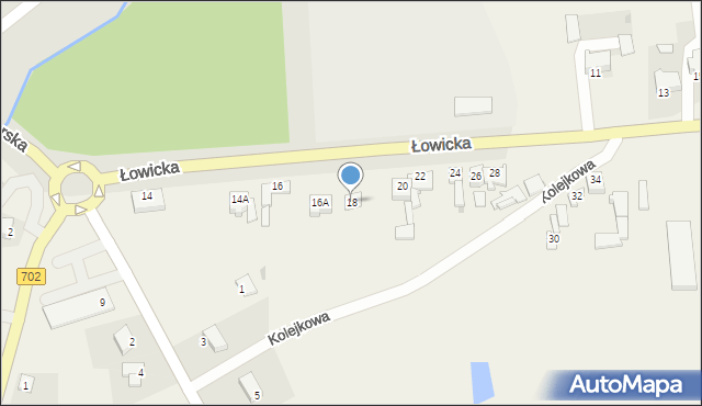 Piątek, Łowicka, 18, mapa Piątek