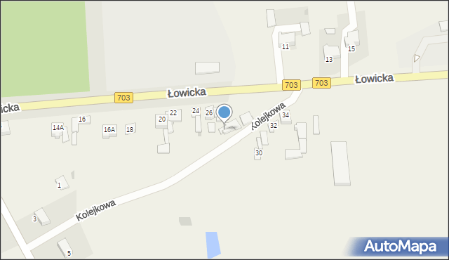 Piątek, Łowicka, 28a, mapa Piątek