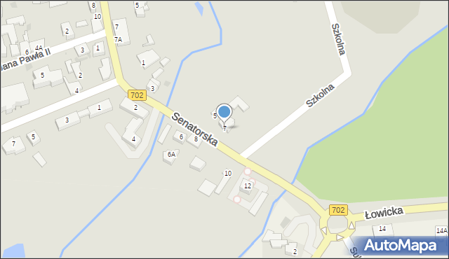 Piątek, Łowicka, 7, mapa Piątek