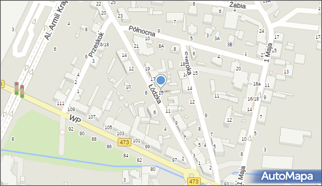 Piotrków Trybunalski, Łódzka, 15, mapa Piotrków Trybunalski