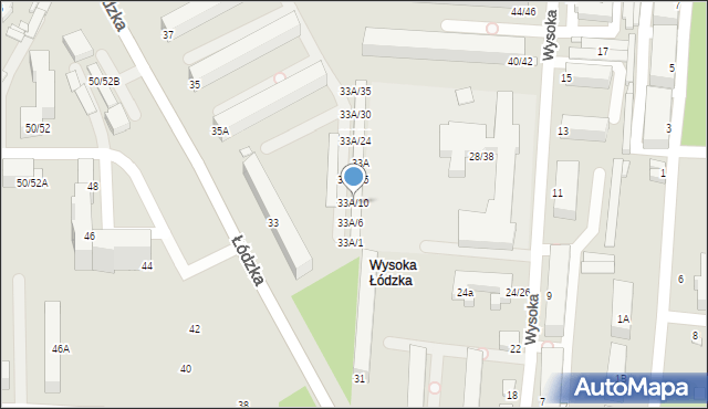 Piotrków Trybunalski, Łódzka, 33A/10, mapa Piotrków Trybunalski