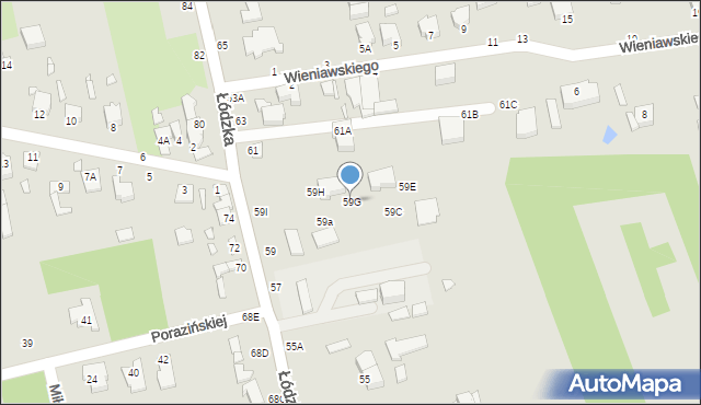 Piotrków Trybunalski, Łódzka, 59G, mapa Piotrków Trybunalski