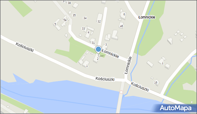 Piwniczna-Zdrój, Łomnickie, 2a, mapa Piwniczna-Zdrój