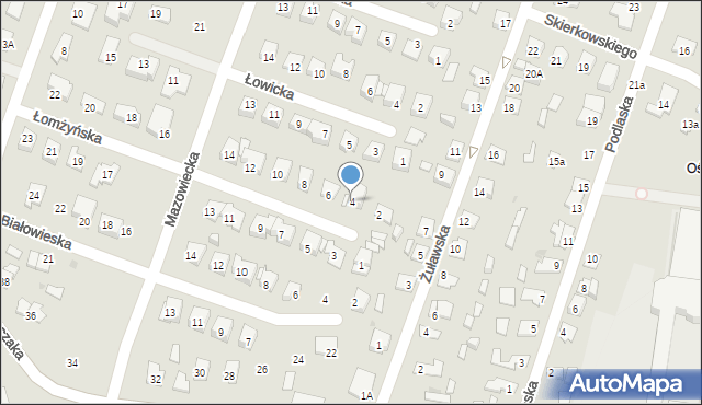 Płock, Łomżyńska, 4, mapa Płock