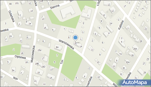 Pobierowo, Łódzka, 1C, mapa Pobierowo