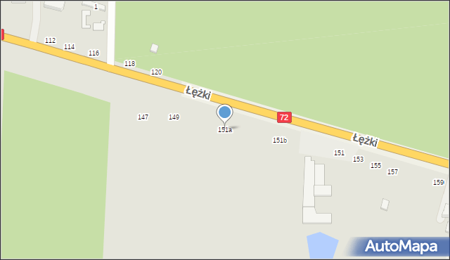 Poddębice, Łódzka, 151a, mapa Poddębice