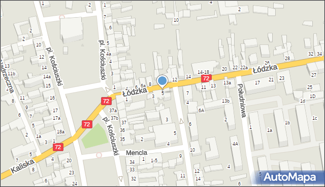 Poddębice, Łódzka, 5, mapa Poddębice