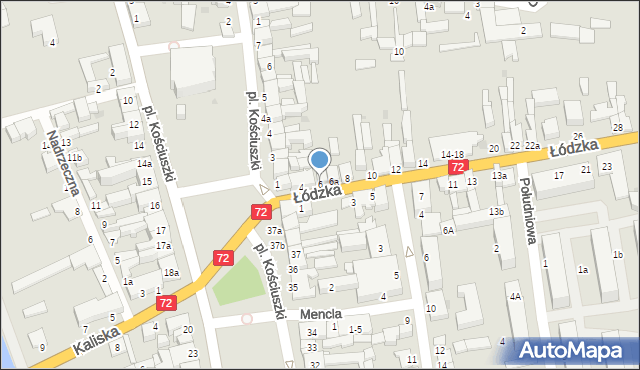 Poddębice, Łódzka, 6, mapa Poddębice