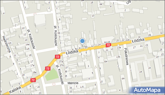 Poddębice, Łódzka, 8a, mapa Poddębice