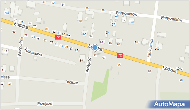 Poddębice, Łódzka, 91, mapa Poddębice