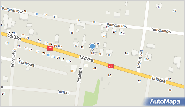 Poddębice, Łódzka, 94, mapa Poddębice