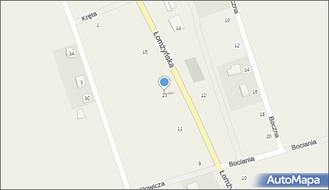 Podgórze, Łomżyńska, 13, mapa Podgórze