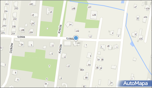 Podkowa Leśna, Łosia, 1, mapa Podkowa Leśna