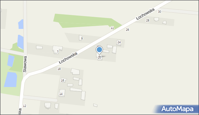 Pogorzelec, Łochowska, 20, mapa Pogorzelec