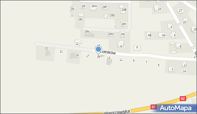 Pomiechówek, Lotników, 15, mapa Pomiechówek