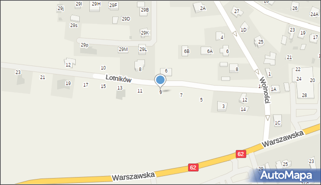 Pomiechówek, Lotników, 9, mapa Pomiechówek