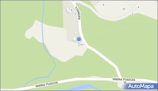 Porąbka, Łowiecka, 1, mapa Porąbka