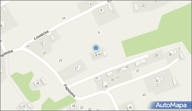 Poręba Żegoty, Łowiecka, 4, mapa Poręba Żegoty