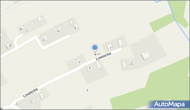 Poręba Żegoty, Łowiecka, 5, mapa Poręba Żegoty