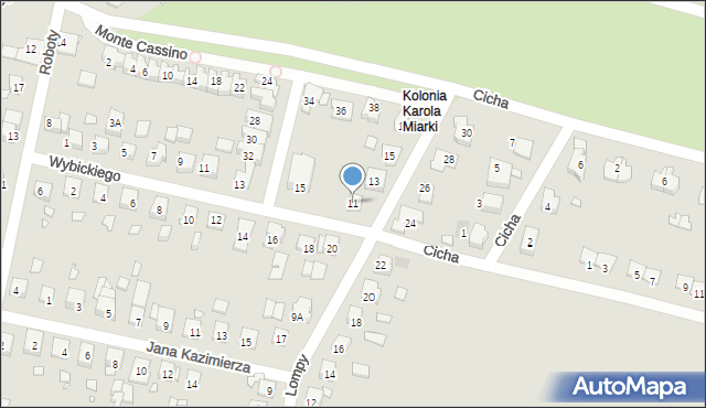 Prudnik, Lompy Józefa, 11, mapa Prudnik