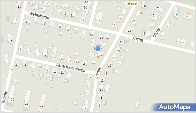 Prudnik, Lompy Józefa, 9A, mapa Prudnik