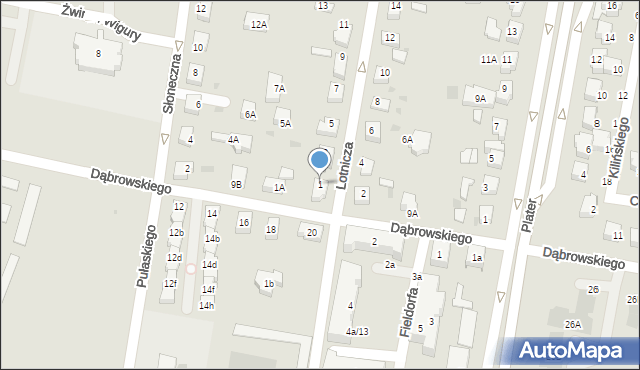 Pruszcz Gdański, Lotnicza, 1, mapa Pruszcz Gdański