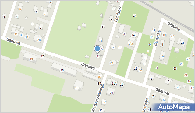 Pruszków, Lotników, 1, mapa Pruszków