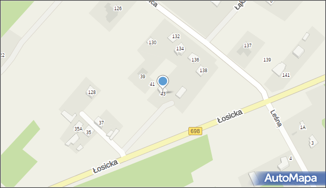 Pruszyn, Łosicka, 43, mapa Pruszyn