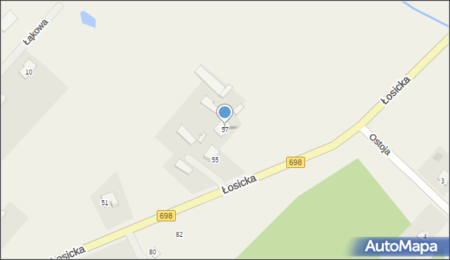 Pruszyn, Łosicka, 57, mapa Pruszyn