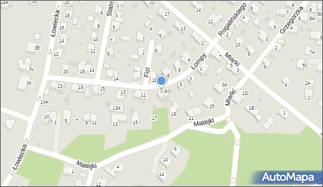 Pszczyna, Lompy Józefa, 9, mapa Pszczyny