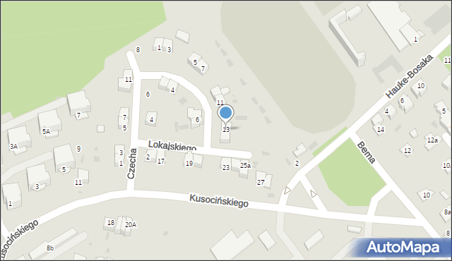 Puławy, Lokajskiego Eugeniusza, 13, mapa Puław