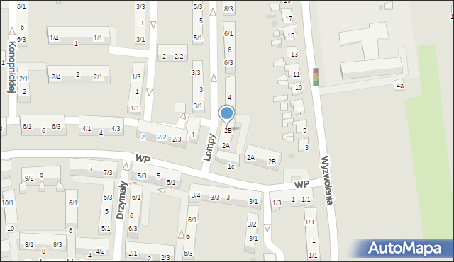 Pyskowice, Lompy Józefa, 2B, mapa Pyskowice
