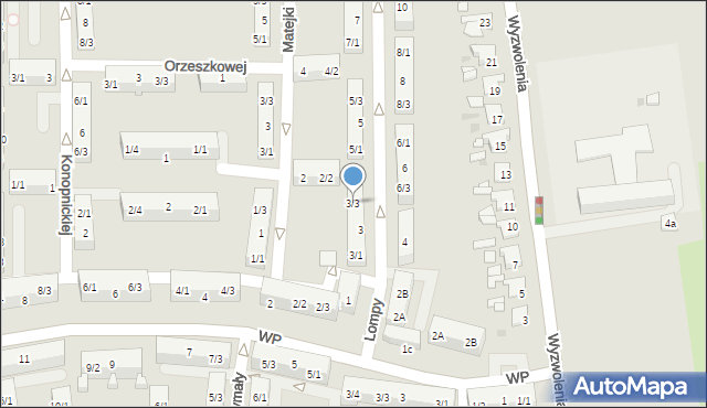 Pyskowice, Lompy Józefa, 3/3, mapa Pyskowice