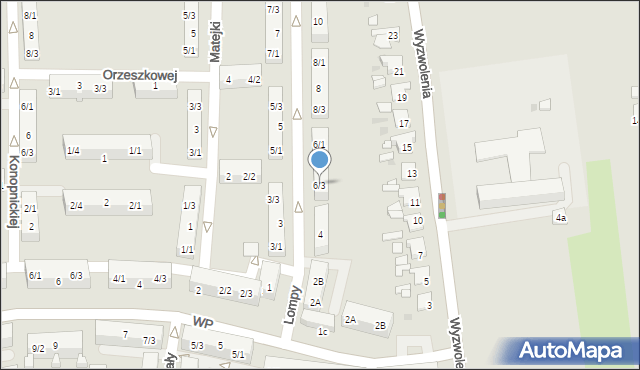 Pyskowice, Lompy Józefa, 6/3, mapa Pyskowice