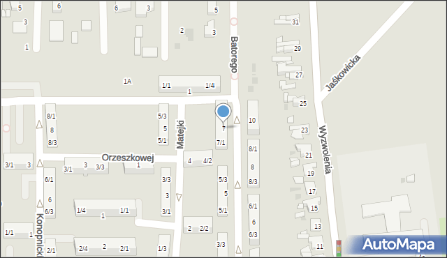 Pyskowice, Lompy Józefa, 7, mapa Pyskowice